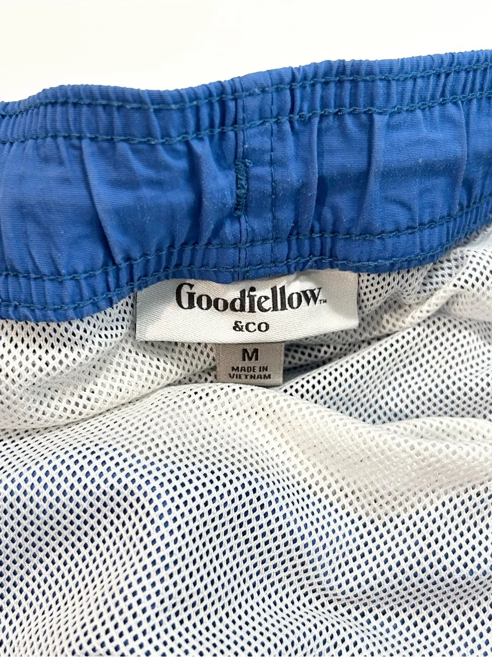 ❥𝐆𝐨𝐨𝐝𝐟𝐞𝐥𝐥𝐨𝐰 & 𝐂𝐎:  Men’s Swim Trunks with Contrast Drawstring - Blue